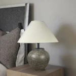 High Quality Home Decorative Handmade Ceramic Desk Lamp Creative Hotel Bedroom Bedside Table Lamp Fabric Lampshade - Image 5