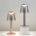 Modern Luxury Aluminum Touch Cordless Table Lamp Rechargeable Hotel bar Decoration Led Desk Lamp - Image 2