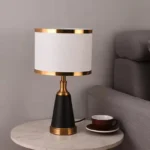 Postmodern Simple Luxury Bedroom Bedside Table Lamp With Fabric Lampshade Eye Protection Study Table Lamp - Image 2