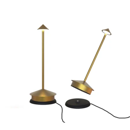 Nordic Aluminum Rechargeable Led Table Lamp for bar Restaurant Cordless Desk Lamp with Charging Base