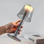 Modern Luxury Aluminum Touch Cordless Table Lamp Rechargeable Hotel bar Decoration Led Desk Lamp - Image 4