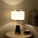 Postmodern Simple Luxury Bedroom Bedside Table Lamp With Fabric Lampshade Eye Protection Study Table Lamp - Image 4