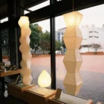 Customize Unique Shape Paper Pendant Lamp With Big Shade for Living Room Villa Paper Lantern Light