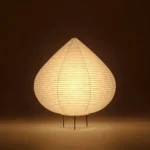 New Arrive Living Room Decorative Handmade Paper Table Lamp White Lantern Light for Hotel Bedroom Bedside Peach Table Lamp - Image 4