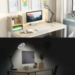 High Quality Salon Work Folding Long Arm Desk Lamp with 8x Magnifier Nail Art Reading Table Lamp - Image 2