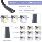 Portable USB Rechargeable Gooseneck Flexible Led Reading Light Eye Protection Book Light for Reading Study Neck Light - Image 6