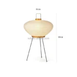 Handmade Creative Rice Paper Lantern Table Lamp Wabi Sabi Home Decor Tripod Standing Lamps for Living Room Bedroom - Image 6