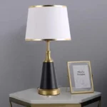 Postmodern Simple Luxury Bedroom Bedside Table Lamp With Fabric Lampshade Eye Protection Study Table Lamp - Image 5