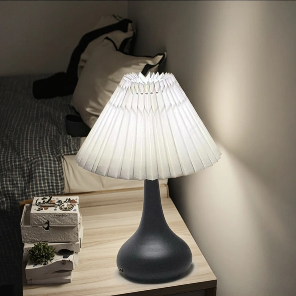 Hed791ad9facb4029a88050182138807fV.webp Minimalist Creative Fabric Shade Desk Lamp for Reading Minimalist Style Bedside Table Lamp Living Room - Image 1