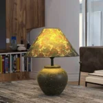 High Quality Home Decorative Handmade Ceramic Desk Lamp Creative Hotel Bedroom Bedside Table Lamp Fabric Lampshade - Image 3