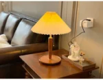 Vintage Wood Bedroom Living Room Decoration Set Table Lamp - Image 4
