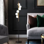 Nordic Living Room Luxury Glass Ball Floor Lamp Bedroom Model Room Creative Personality Vertical Floor Lamp - Image 5