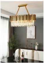Nordic Customized Luxury Villa Restaurant Crystal Chandelier Modern Atmosphere Golden Pendant Lamp - Image 2
