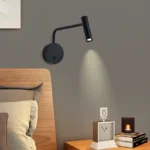European Wall Lights 3D Metal Wall Art Decor with LED Lights Rotating Design Wall Lamp - Image 2