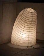 Japanese Style Handmade White Rice Paper Table Lamp Creative Metal Base Lantern Paper Lamp - Image 2