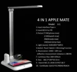 2025 New Product Dimmable Rechargeable Led Light Desk Lamp With Fast Wireless Charger Folding Table Lamp for Office Student - Image 4