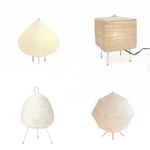 New Design Manufacturers Sale Handmade Rice Paper Table Lamp Creative Indoor Decorative White Paper Lantern Lamp