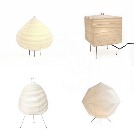 New Design Manufacturers Sale Handmade Rice Paper Table Lamp Creative Indoor Decorative White Paper Lantern Lamp