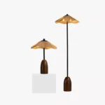 Hot Selling Wabi Sabi Wood Table Lamp with Handmade Lampshade Home Bedroom Decor Minimalist Table Lamp - Image 6