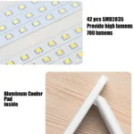 Multi Function Alarm Clock Calendar Temperature LED Desk Lamp 10W Wireless Charger Dimmable Reading Light Bedside Table Lamp - Image 3