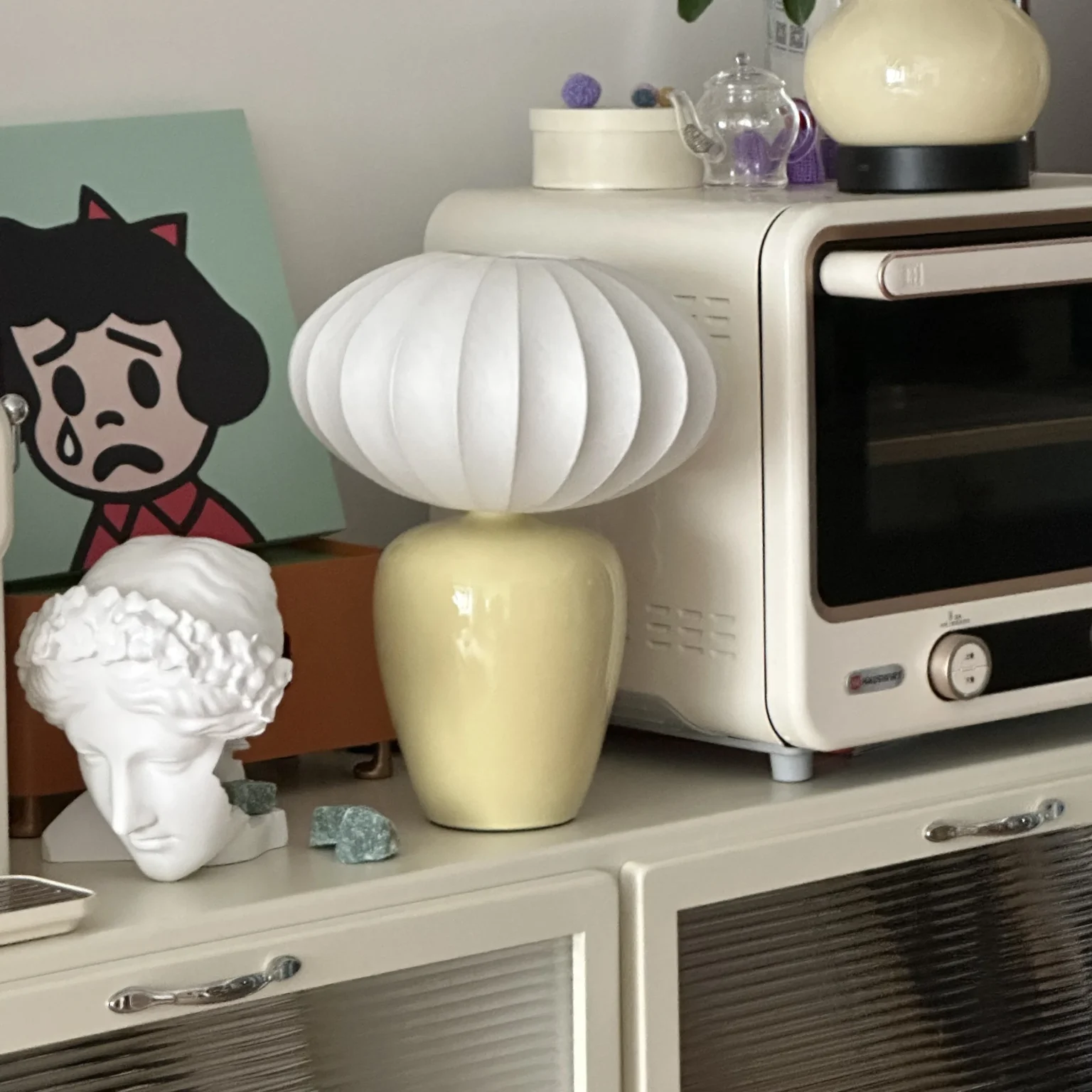 Modern Cute Ceramic Table Lamp with Fabric Lampshade Hotel Bedroom Bedside Desk Lamp Gift Decorative Lamp - Image 4