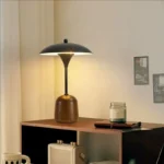 Nordic Home Lighting Mushroom Table Lamp Hotel Bedroom Bedside Reading Lamp LED Table Lamp With Wooden Base - Image 5