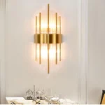 Luxury Design Crystal Wall Lamp Bedroom Bedside Corridor Aisle Lighting Golden Wall Lamps - Image 3
