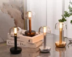 Modern Portable Touch Dimming Rechargeable Table Lamp Luxury Cordless Restaurant Table Lamp - Image 2