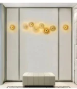 Nordic Up and Down Light Glass Lampshade Wall Lamp Living Room Bedroom Decorative Round Wall Lamp - Image 4
