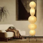 Minimalist Home Decorative Rice Paper Floor Lamp with Big Shade Wabi Sabi Retro Style Standing Paper Lamp CE UL - Image 5