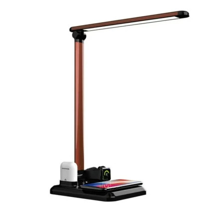 2025 New Product Dimmable Rechargeable Led Light Desk Lamp With Fast Wireless Charger Folding Table Lamp for Office Student