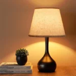 Home Essential Items Touch Control Fabric Shade Table Lamp for Hotel Bedside or Living Room