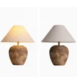 Factory Handmade Art Clay Pot Table Lamp Fabric Lampshade Bedroom Hotel Bedside Desk Lamp E27 - Image 6