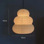 Creative Home Decoration Handmade Paper Pendant Lamp Unique Shape Hanging Rice Paper Lamps for Hotel Living Room - Image 5