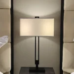 Modern Bedroom Bedside Reading Table Lamp with Fabric Lampshade Luxury Hotel Metal Desk Lamp - Image 6