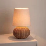 Simple Rattan Art Table Lamp Retro Homestay Home Decoration Designer Bedside Table Lamp