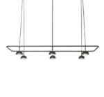 High Quality Minimalist Hotel Dining Room LED Pendant Light Creatrive Metal Art Designer Black Chandeliers