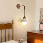 Creative Hotel Art Travertine Wall Lamp New Style for Living Room Bedroom Reading Wall Light