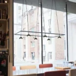 High Quality Minimalist Hotel Dining Room LED Pendant Light Creatrive Metal Art Designer Black Chandeliers - Image 4