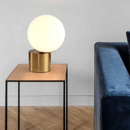 Wholesale Golden Base Glass Ball Table Lamp Living Room Bedroom Bedside Simple Decorative Table Lamp