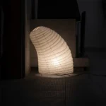 Japanese Style Handmade White Rice Paper Table Lamp Creative Metal Base Lantern Paper Lamp - Image 3