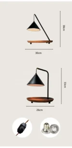 Top Seller Eco-friendly Flameless Candle Warmer Lamp Height Adjustable Wooden Table Lamp for Bedroom Study for Home Decor - Image 6