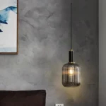 Nordic Home Decoration Smoke Grey Glass Pendant Lamp for Living Room Restaurant Luxury Art Hanging Light - Image 3