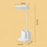 Multi-functional Touch Eye Protection LED Lights 3 Brightness Level USB Charging Desk Lamp Reading Study Lamp With Pen Holder - Image 4