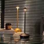 Nordic Aluminum Rechargeable Led Table Lamp for bar Restaurant Cordless Desk Lamp with Charging Base - Image 2