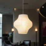 New Arrival Indoor Decor Art Rice Paper Pendant Light for Hotel Villa Dining Room Retro Pendant Hanging Paper Lights - Image 4