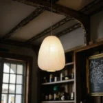 CE  UL Retro Handmade Rice Paper Pendant Lamp Wabi Sabi Hotel Living Room Decoration Paper Lantern Light