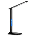 Multi Function Alarm Clock Calendar Temperature LED Desk Lamp 10W Wireless Charger Dimmable Reading Light Bedside Table Lamp