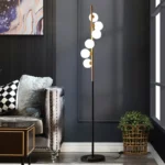 Nordic Living Room Luxury Glass Ball Floor Lamp Bedroom Model Room Creative Personality Vertical Floor Lamp - Image 4