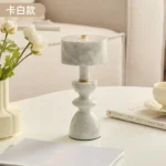 Creative Rechargeable Marble Table Lamp Minimalist Home Decor Bedroom Bedside Lamp Hotel Restaurant Battery Table Lamp - Image 5